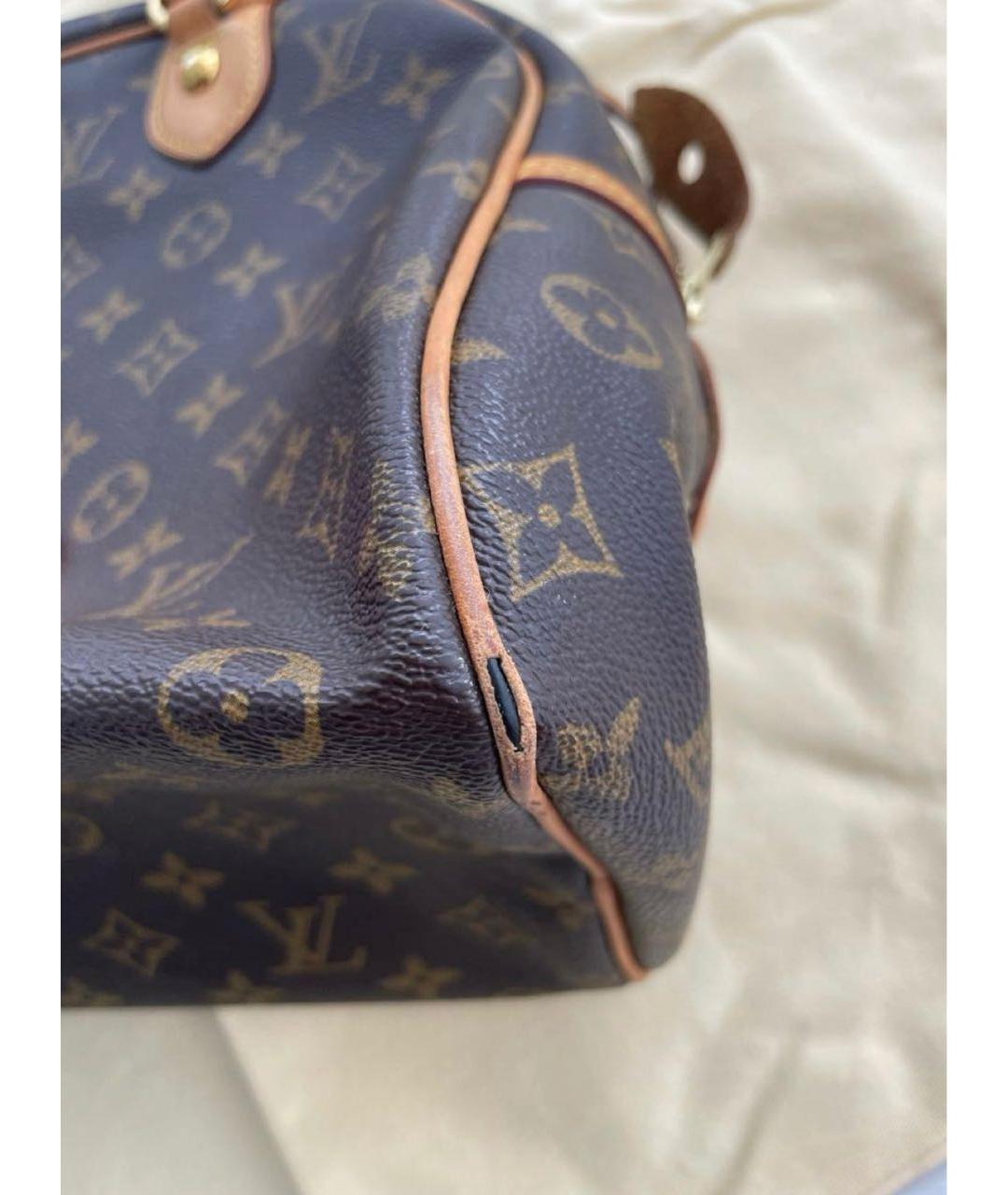 LOUIS VUITTON Коричневая сумка тоут из искусственной кожи, фото 6