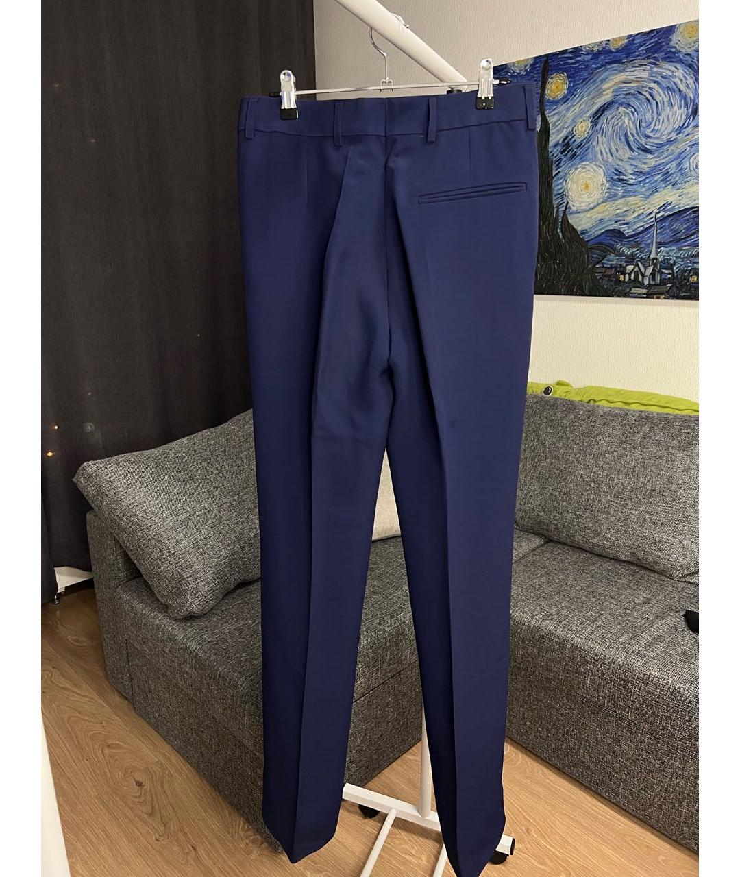 HAIDER ACKERMANN Темно-синие прямые брюки, фото 2