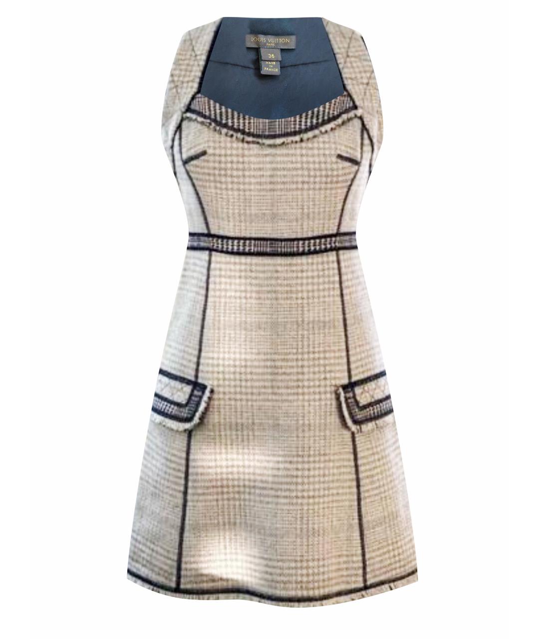 LOUIS VUITTON PRE-OWNED Серое шерстяное вечернее платье, фото 1