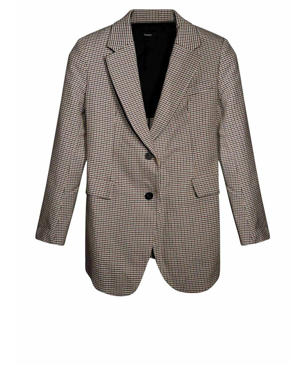 THEORY Коричневый шерстяной жакет/пиджак, фото 1
