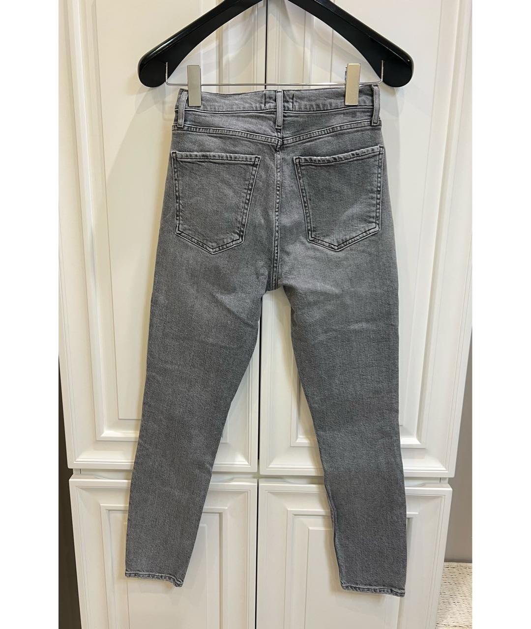 AGOLDE Серые хлопко-эластановые джинсы слим, фото 2