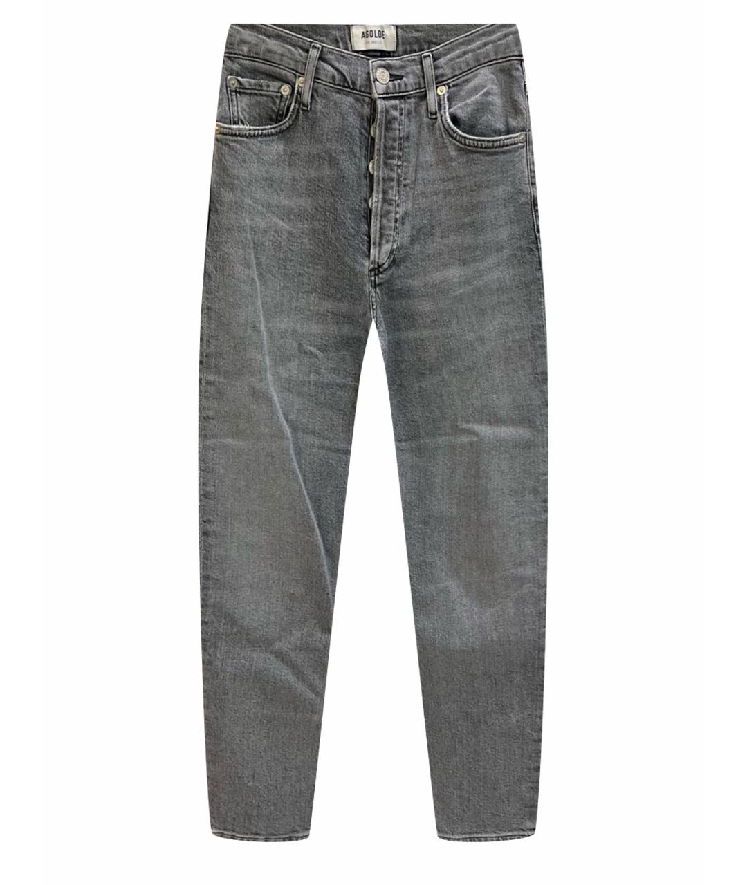 AGOLDE Серые хлопко-эластановые джинсы слим, фото 1