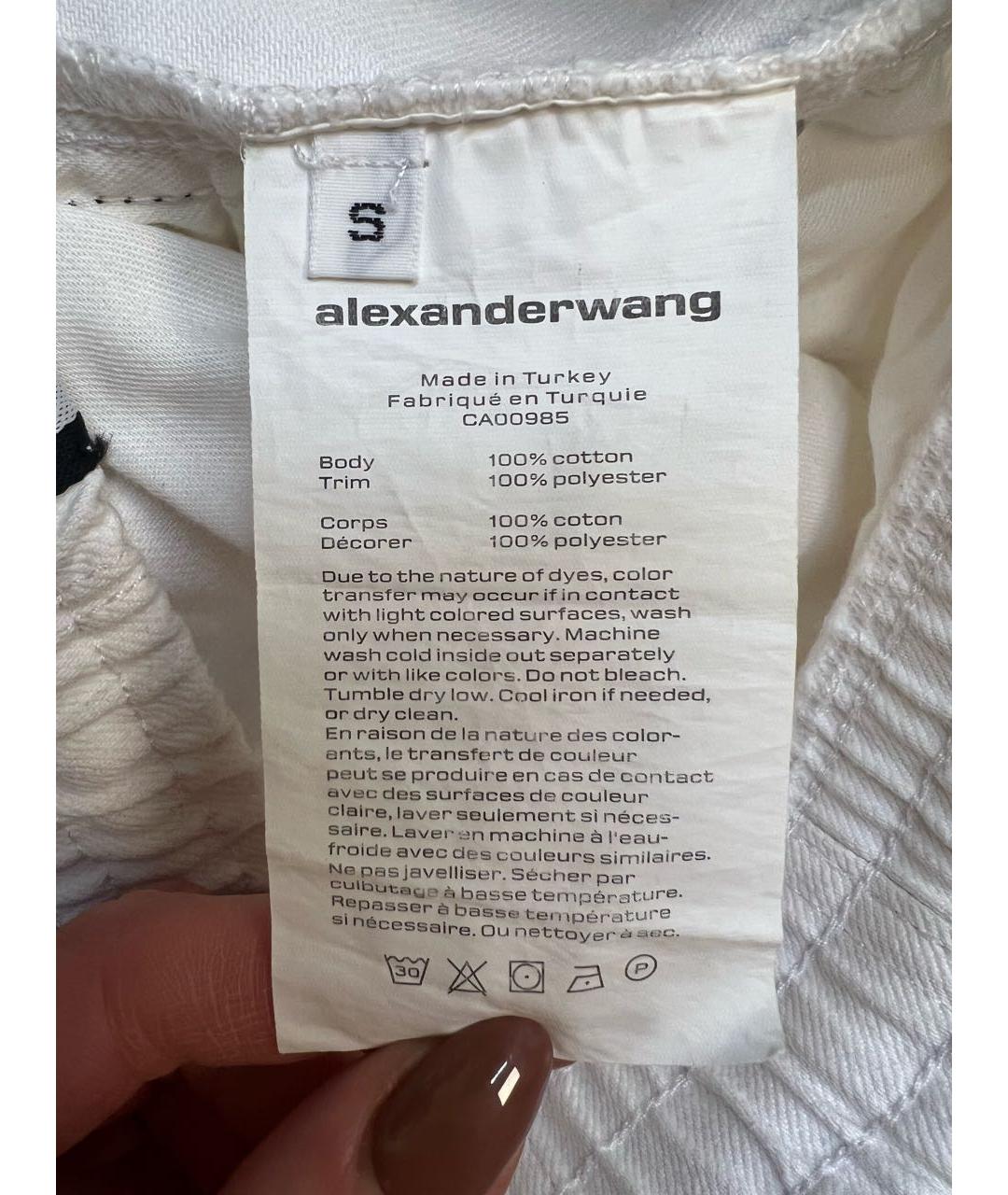 ALEXANDER WANG Белые прямые джинсы, фото 4