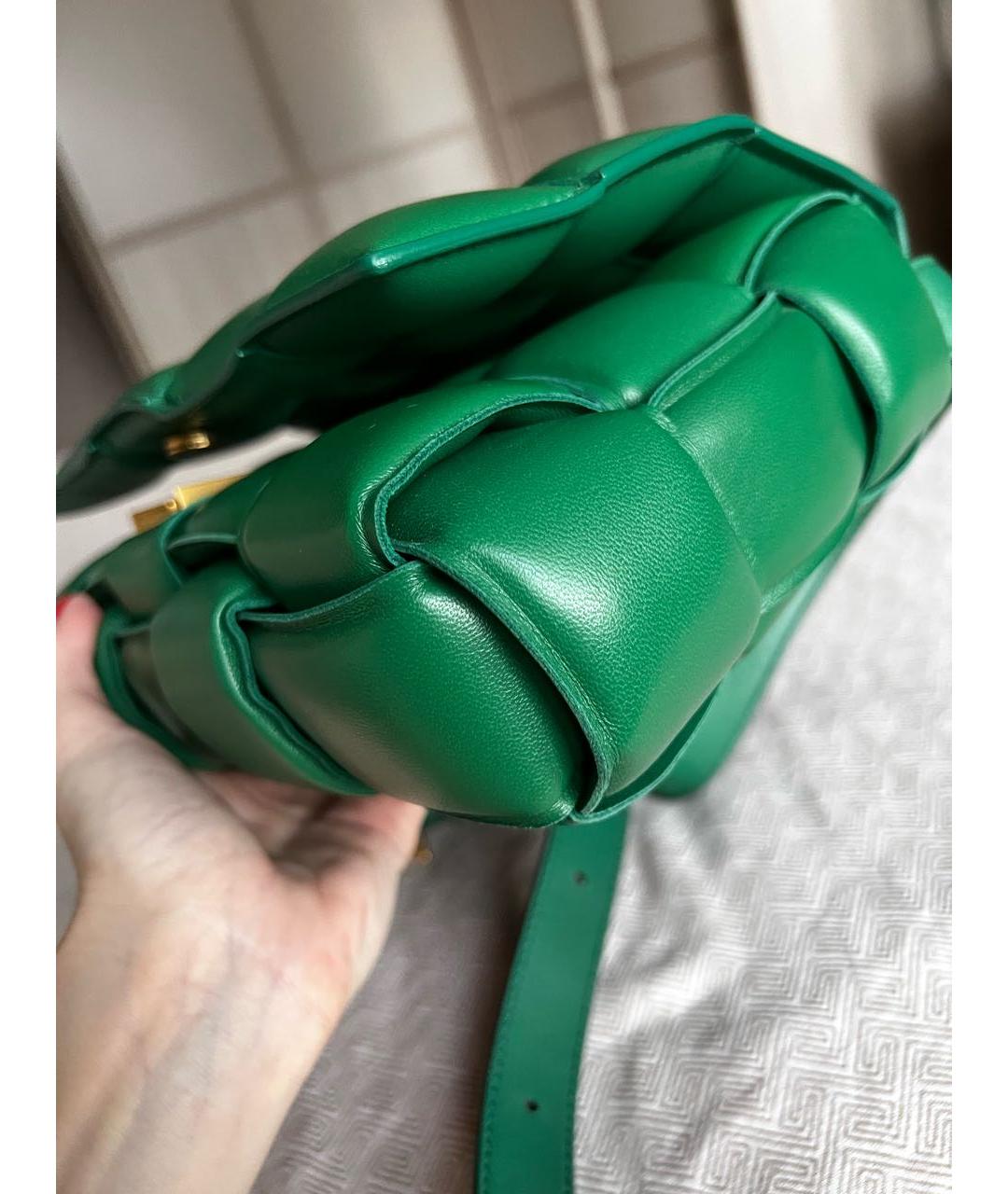 BOTTEGA VENETA Зеленая кожаная сумка через плечо, фото 7
