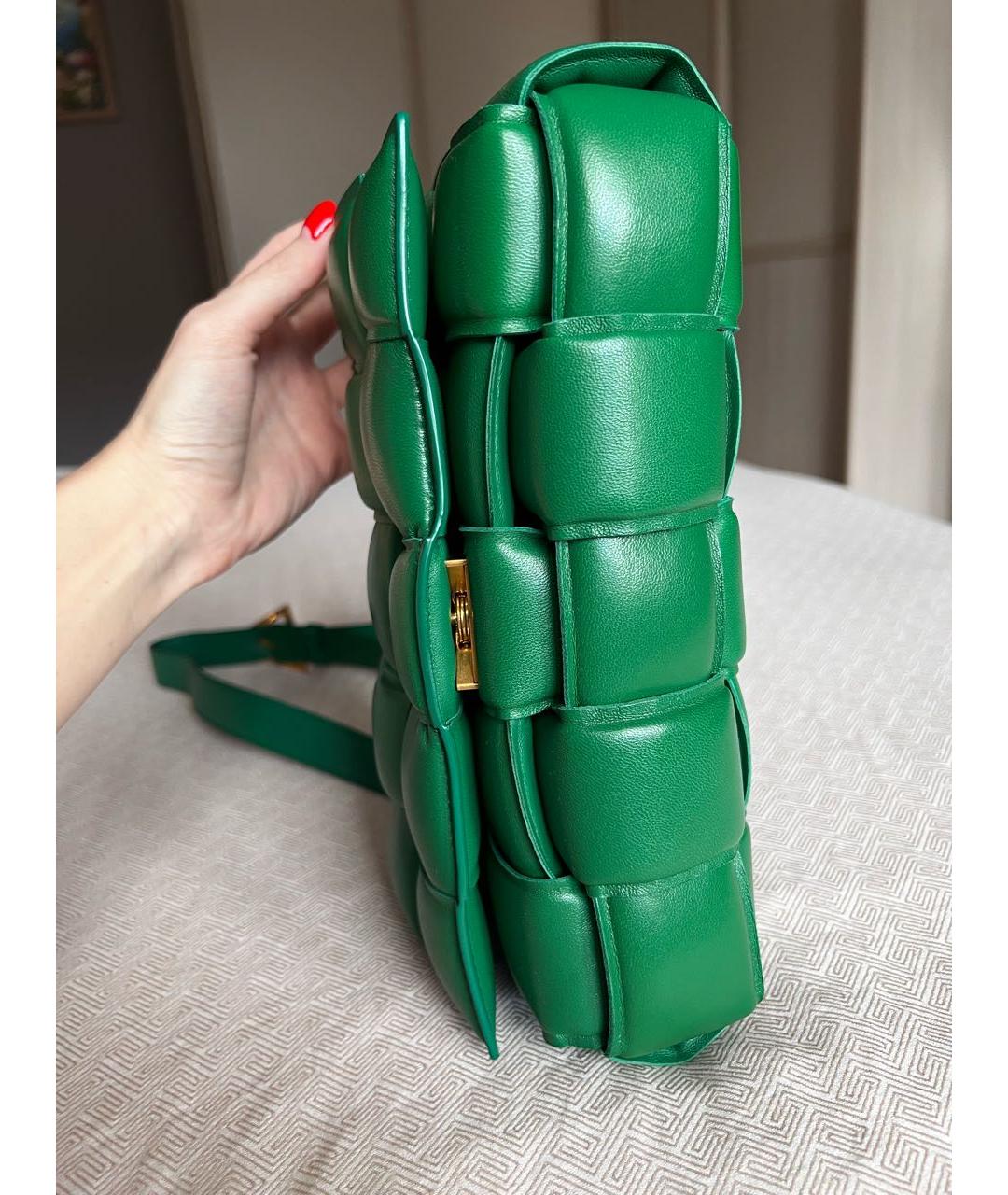 BOTTEGA VENETA Зеленая кожаная сумка через плечо, фото 5