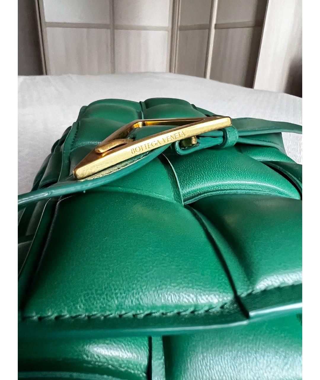 BOTTEGA VENETA Зеленая кожаная сумка через плечо, фото 8
