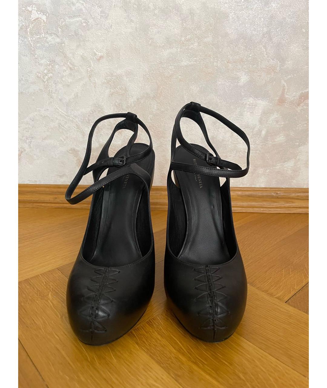 BOTTEGA VENETA Черные кожаные туфли, фото 2