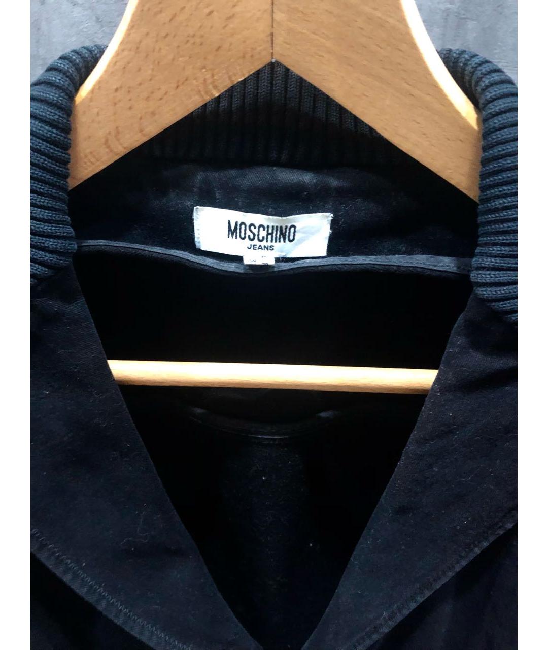 MOSCHINO Черный хлопковый жакет/пиджак, фото 2