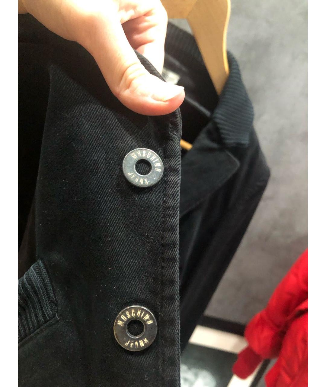 MOSCHINO Черный хлопковый жакет/пиджак, фото 3