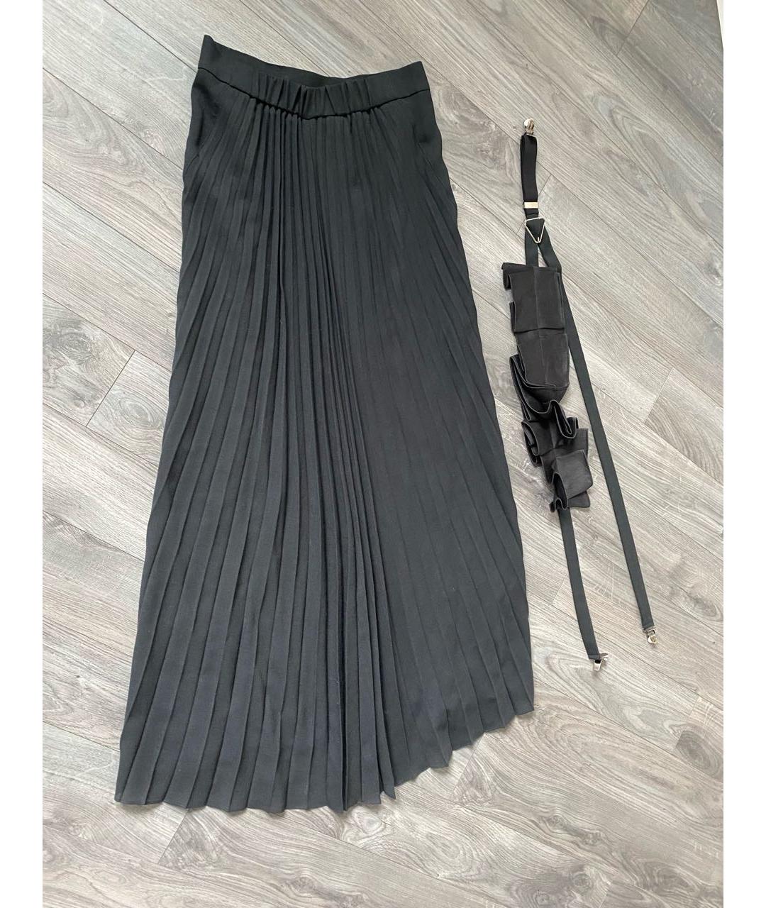 BRUNELLO CUCINELLI Черная шерстяная юбка макси, фото 4