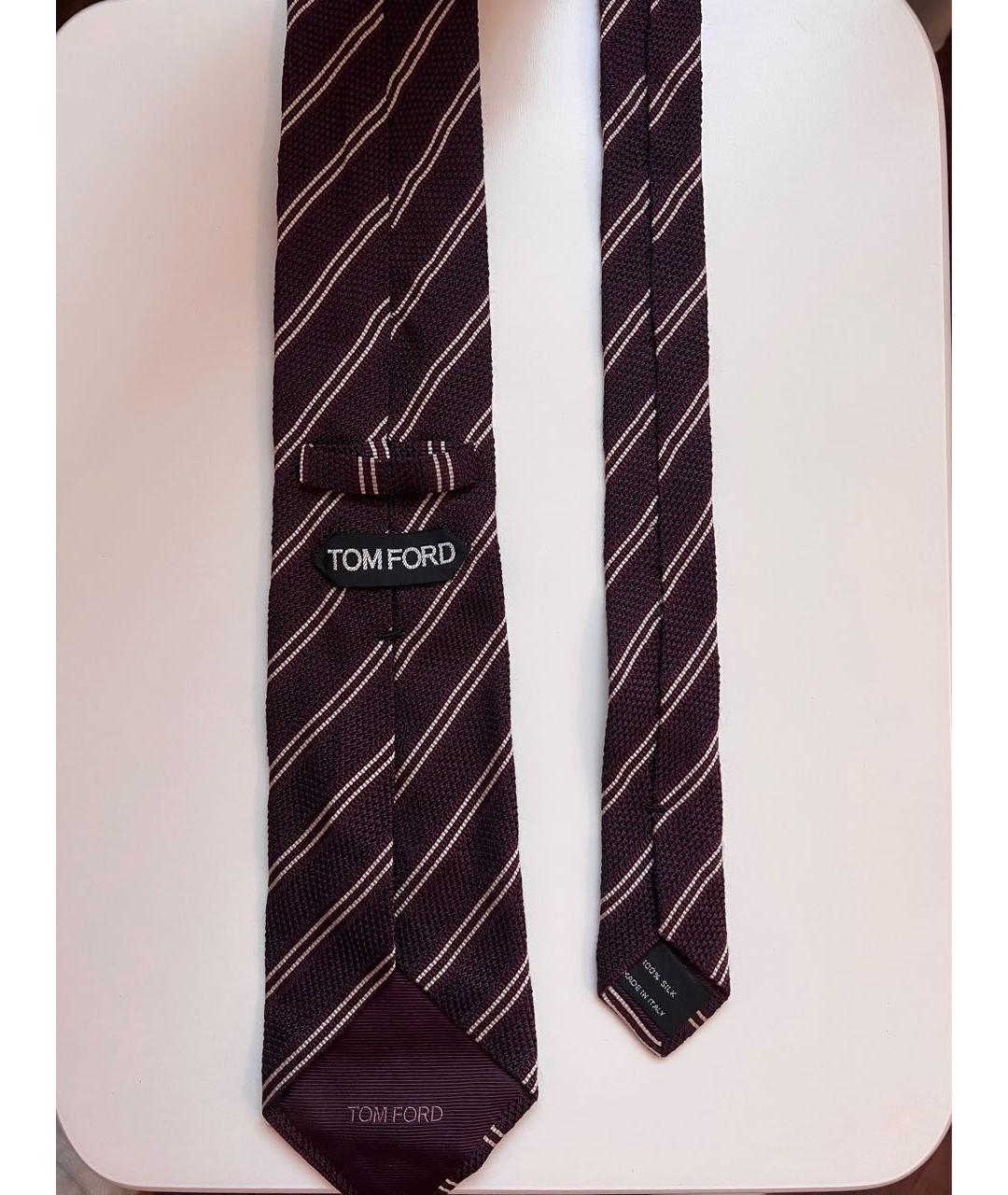 TOM FORD Бордовый шелковый галстук, фото 4