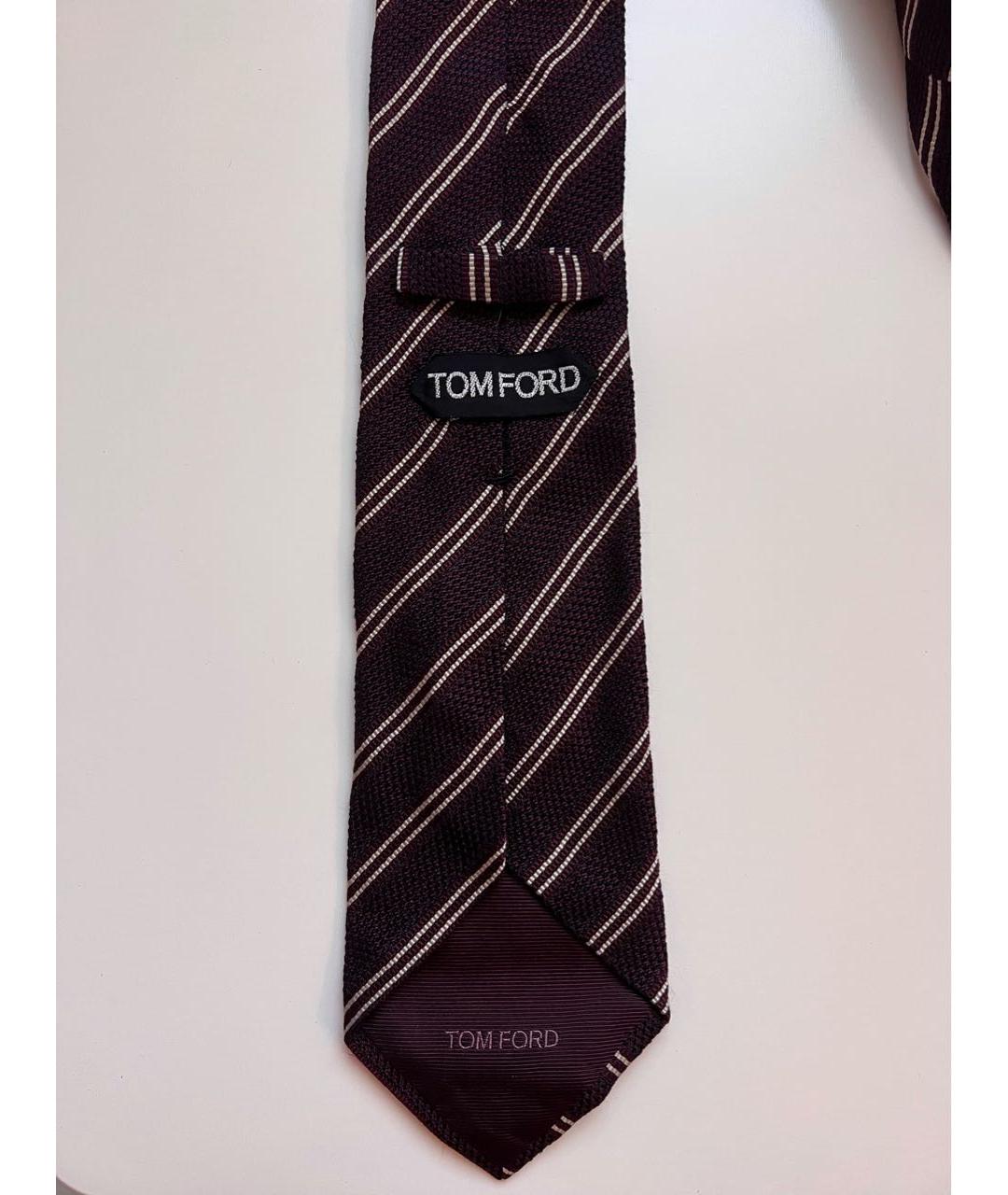 TOM FORD Бордовый шелковый галстук, фото 3