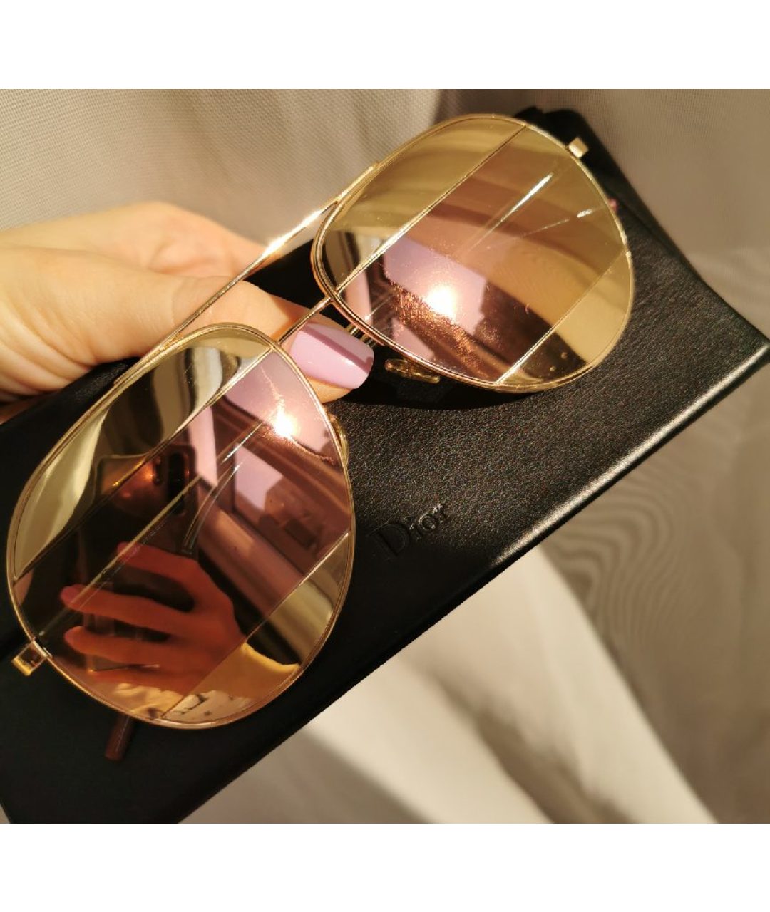 CHRISTIAN DIOR PRE-OWNED Розовые металлические солнцезащитные очки, фото 2