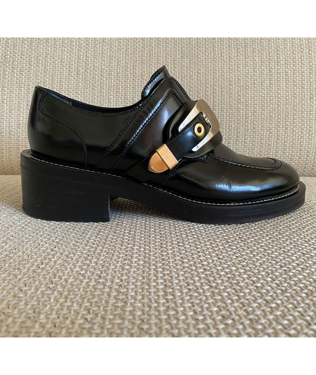 BALENCIAGA Черные кожаные низкие ботинки, фото 9