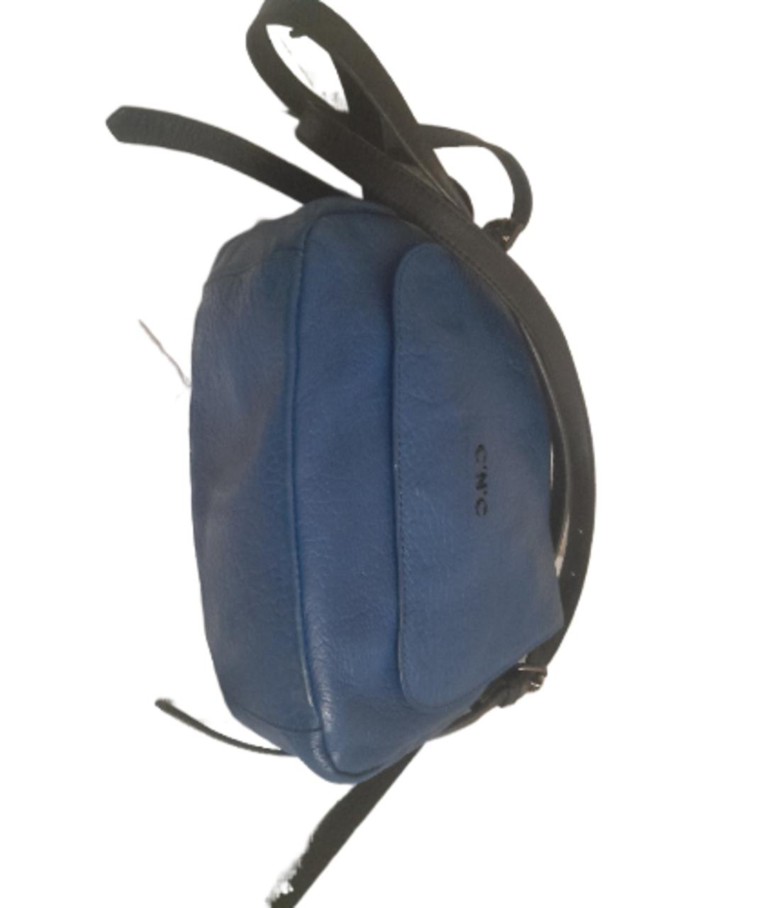COSTUME NATIONAL Синяя кожаная сумка через плечо, фото 7