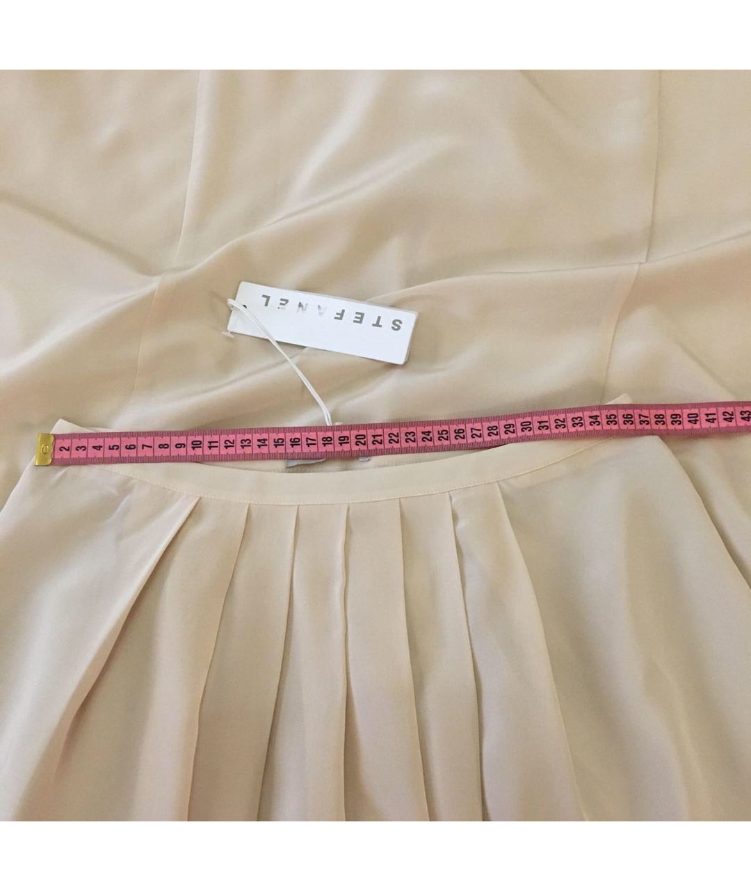 STEFANEL Бежевая шелковая юбка макси, фото 8