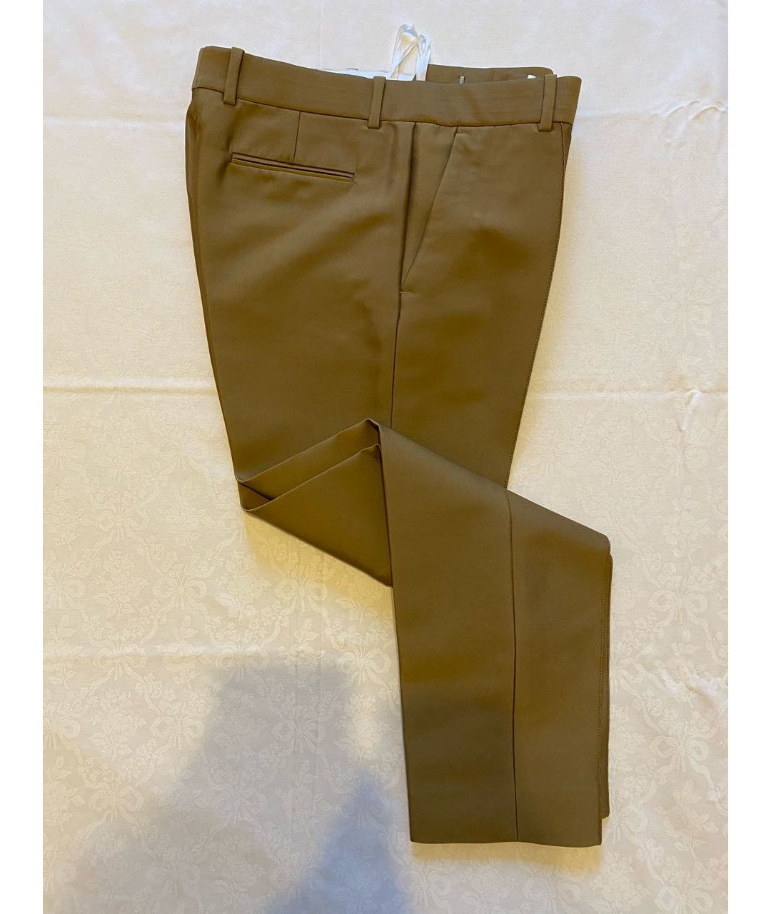 CELINE PRE-OWNED Коричневые полиамидовые прямые брюки, фото 5