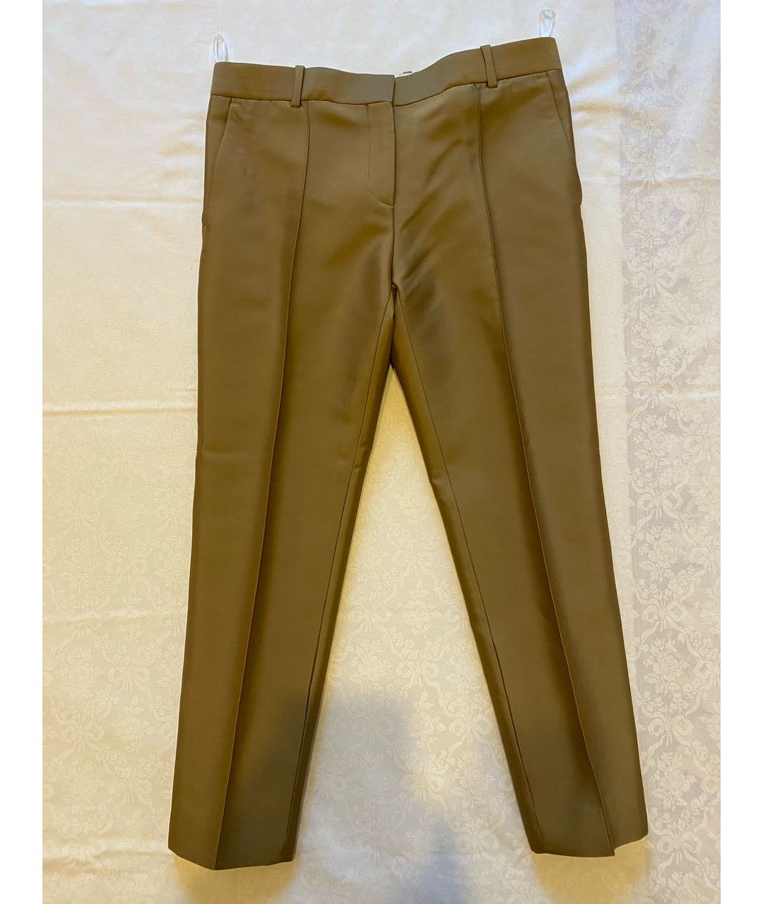 CELINE PRE-OWNED Коричневые полиамидовые прямые брюки, фото 9