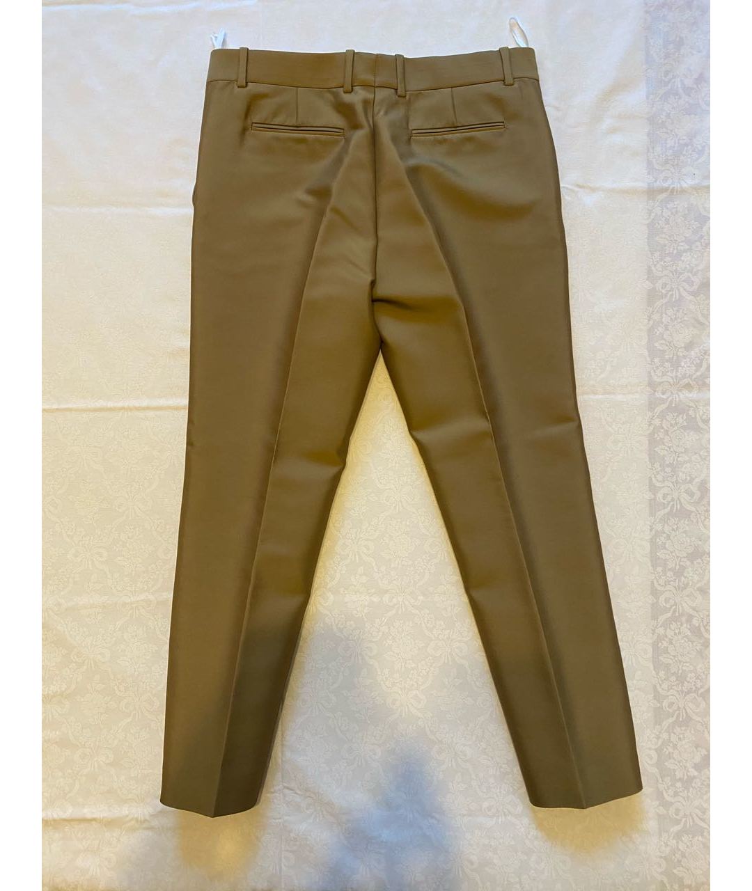CELINE PRE-OWNED Коричневые полиамидовые прямые брюки, фото 2