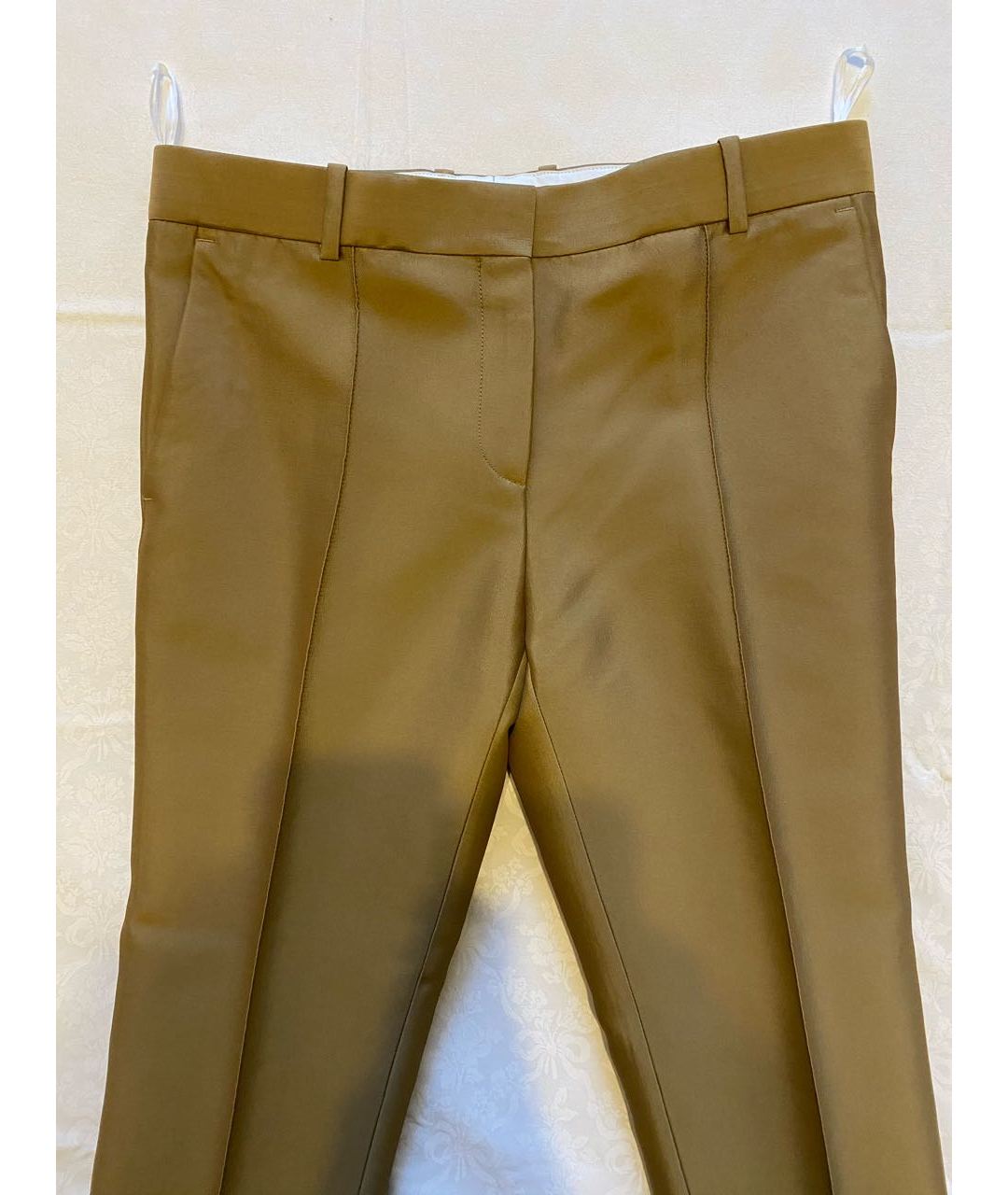 CELINE PRE-OWNED Коричневые полиамидовые прямые брюки, фото 6