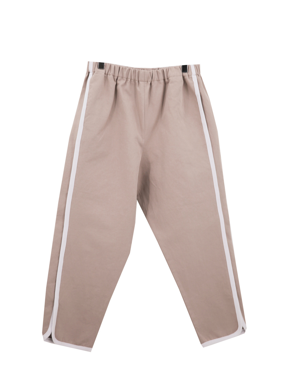 NO. 21 Бежевые хлопковые прямые брюки, фото 1