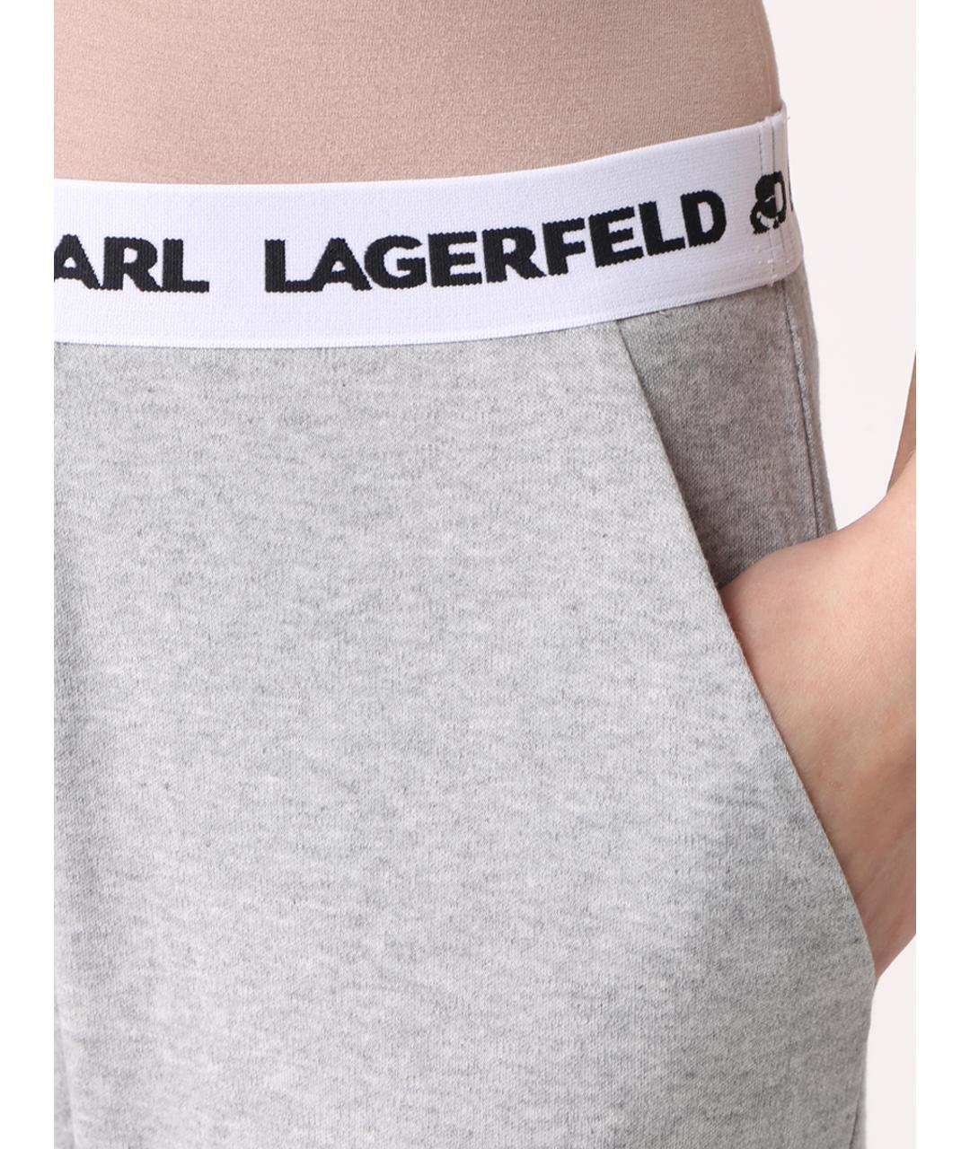 KARL LAGERFELD Серые прямые брюки, фото 5