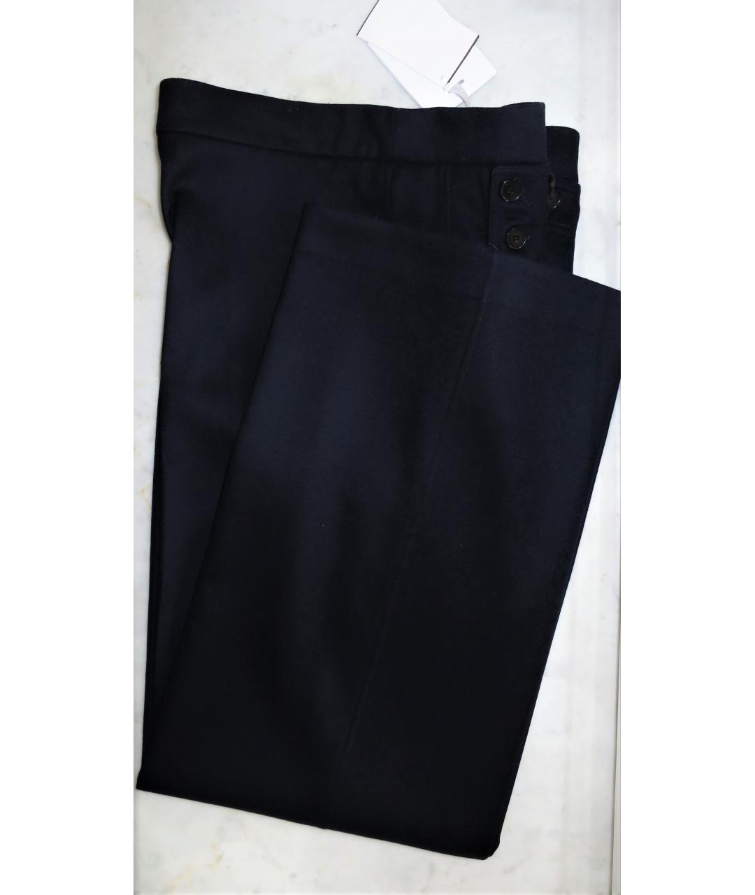 CHRISTIAN DIOR Темно-синие шерстяные брюки широкие, фото 4