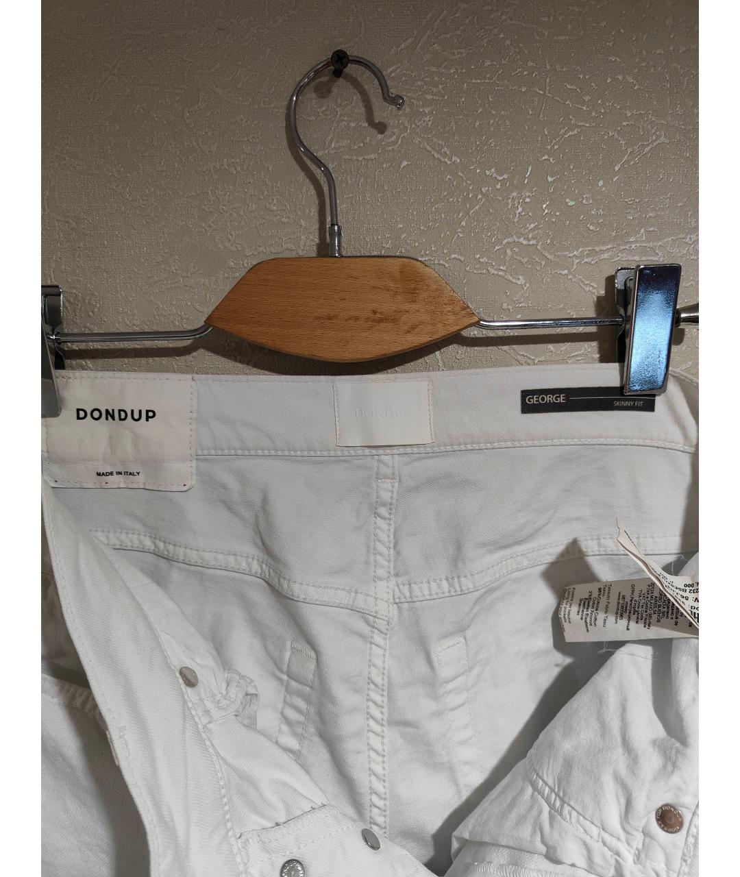 DONDUP Белые хлопко-эластановые джинсы скинни, фото 7