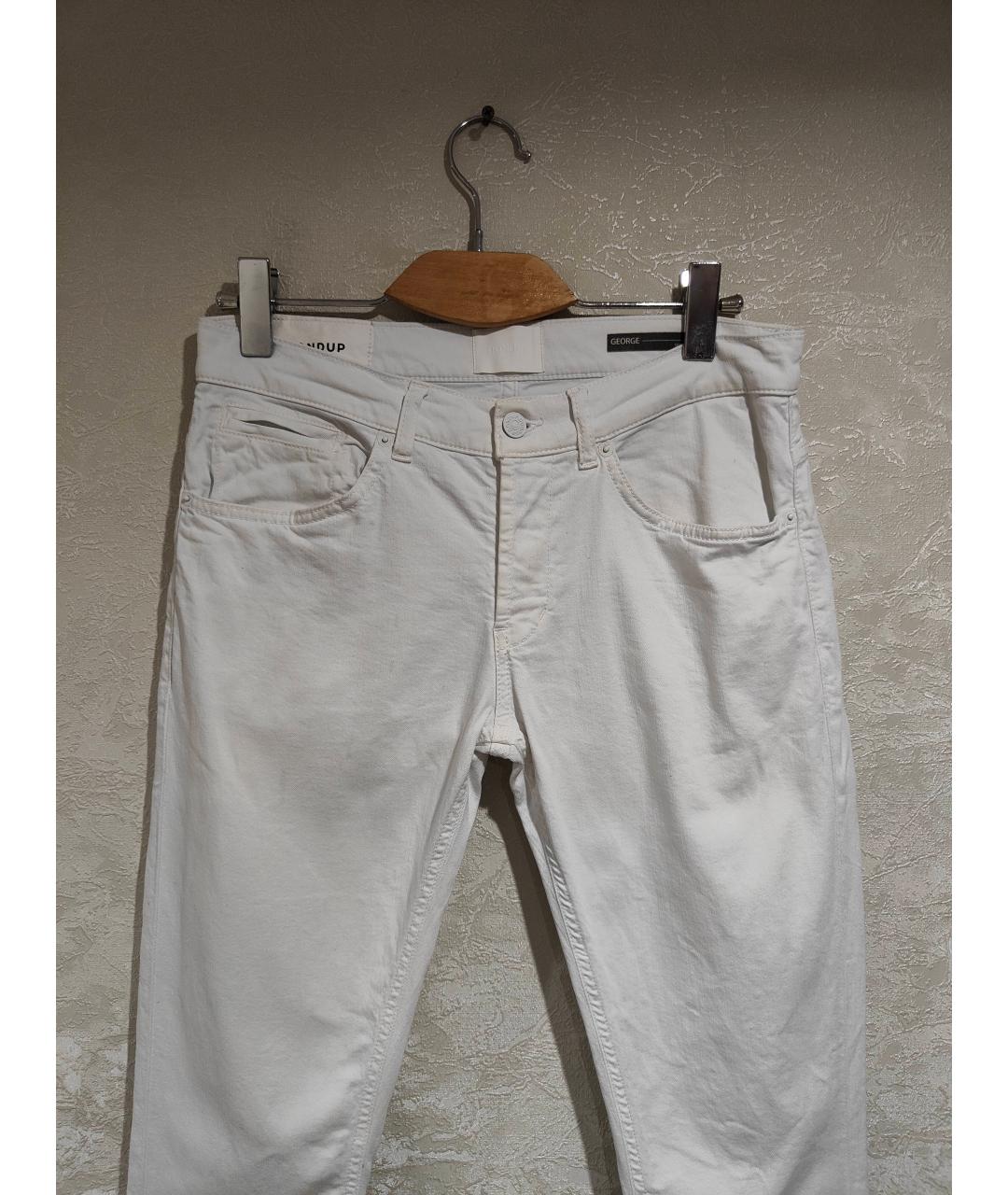 DONDUP Белые хлопко-эластановые джинсы скинни, фото 3