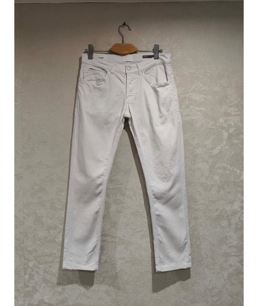 DONDUP Белые хлопко-эластановые джинсы скинни, фото 2
