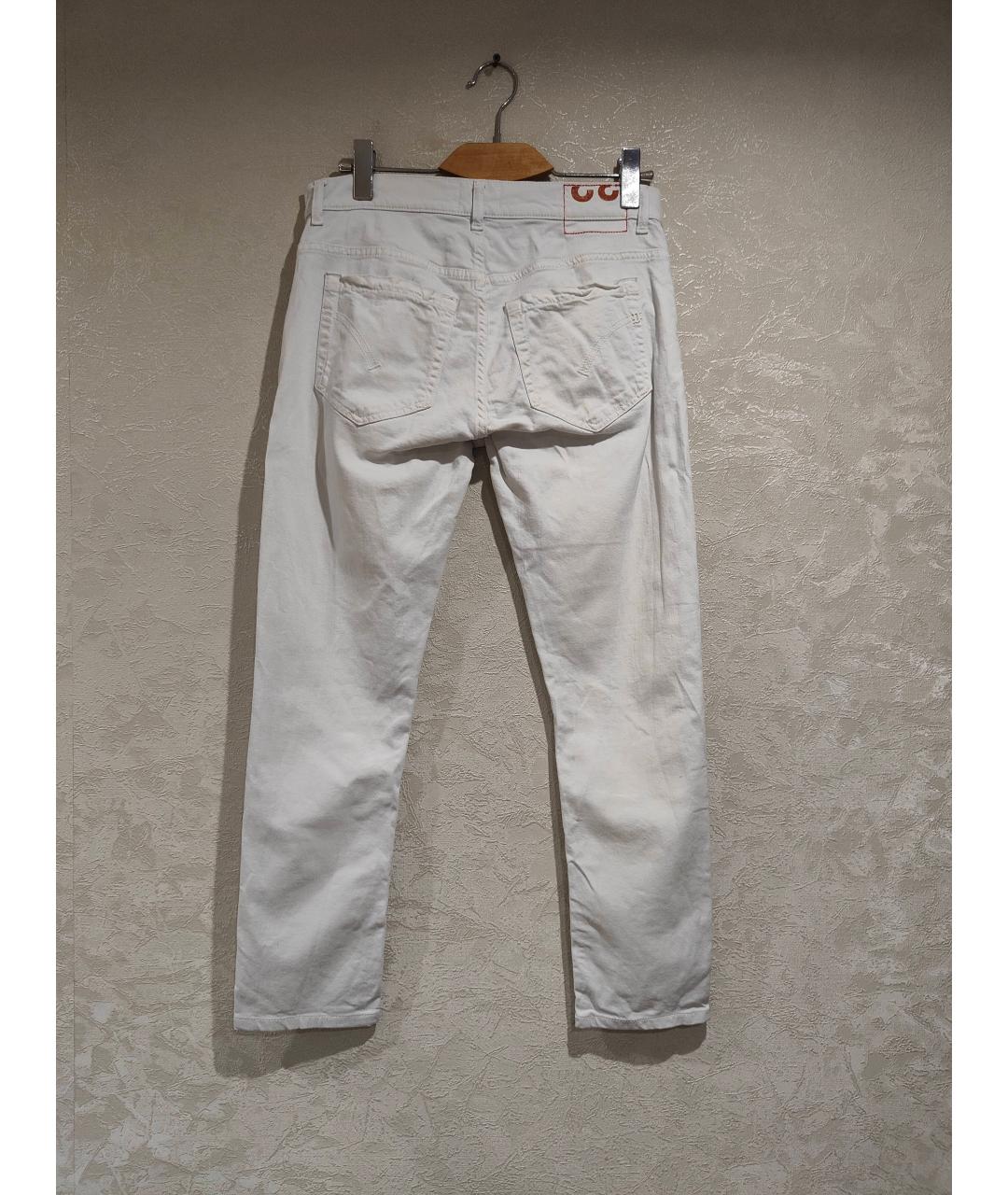 DONDUP Белые хлопко-эластановые джинсы скинни, фото 5