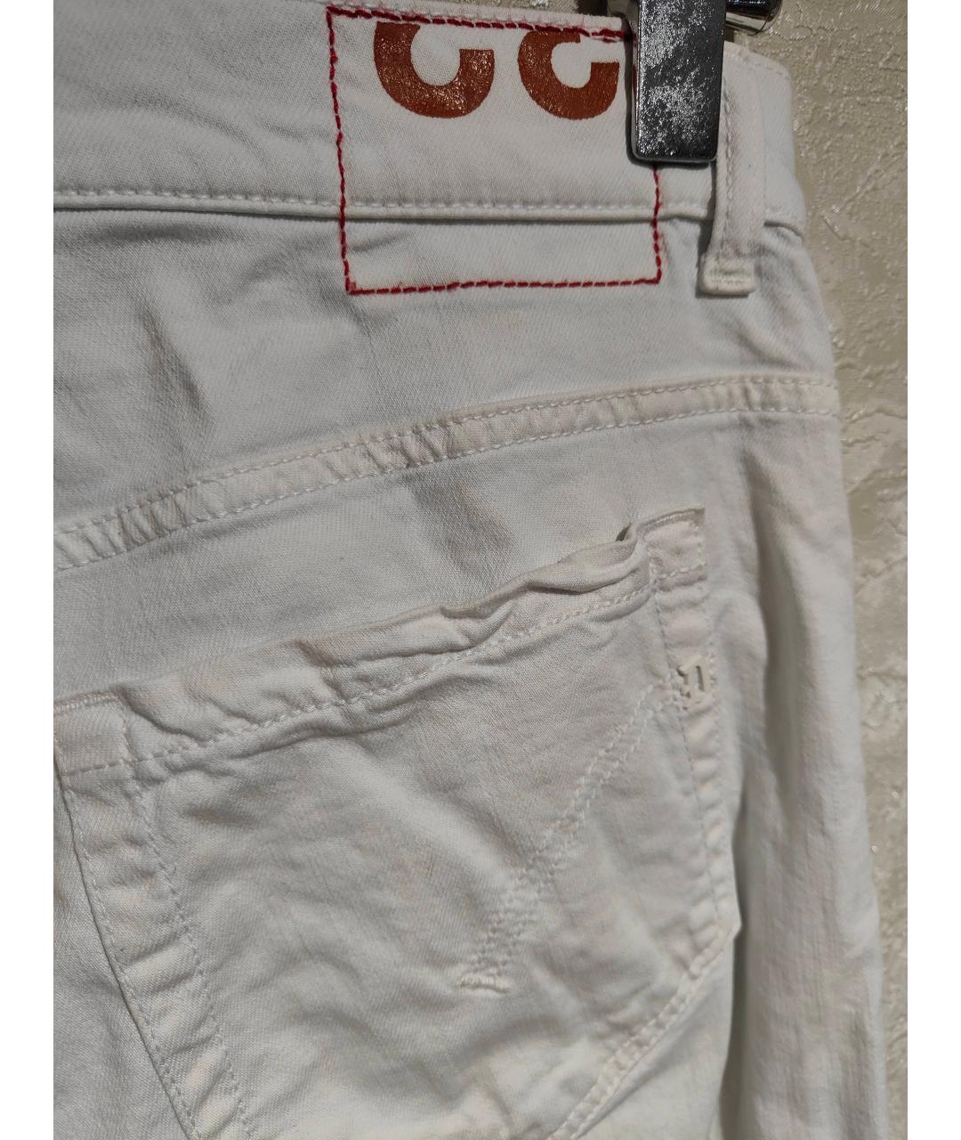 DONDUP Белые хлопко-эластановые джинсы скинни, фото 6
