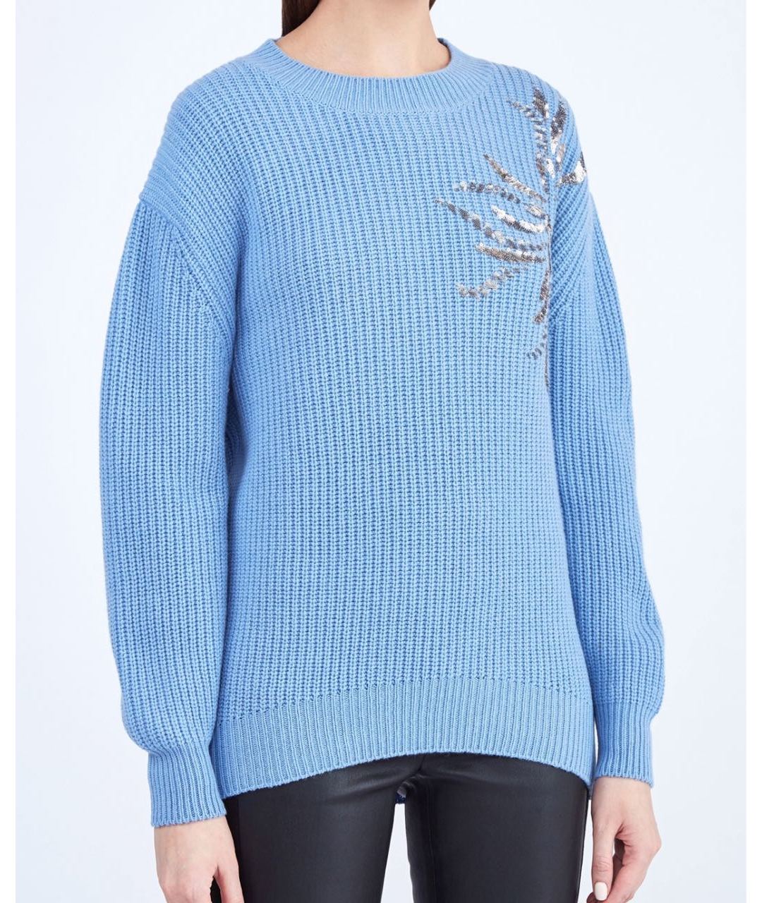 GRAN SASSO Голубой шерстяной джемпер / свитер, фото 3
