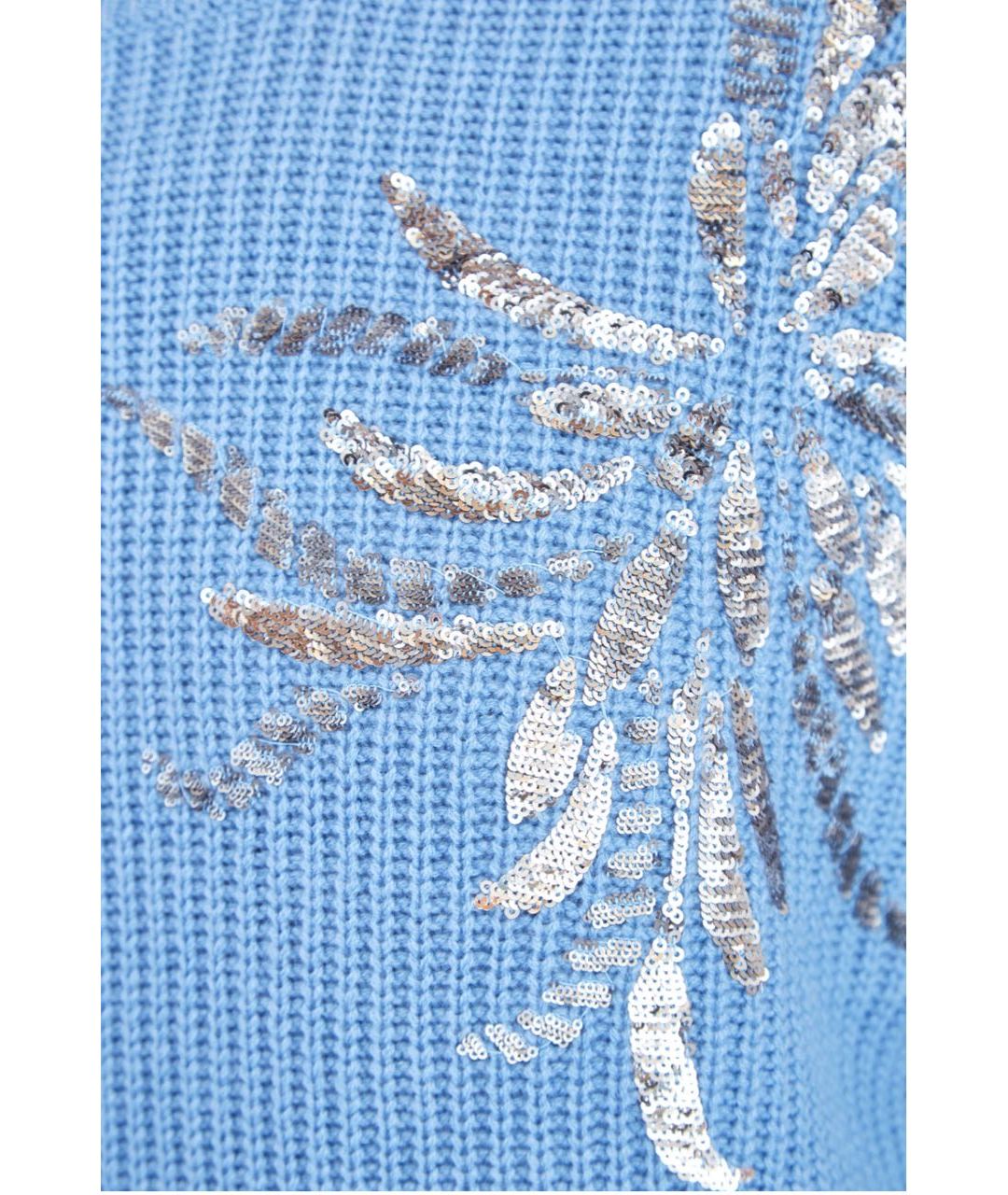 GRAN SASSO Голубой шерстяной джемпер / свитер, фото 5