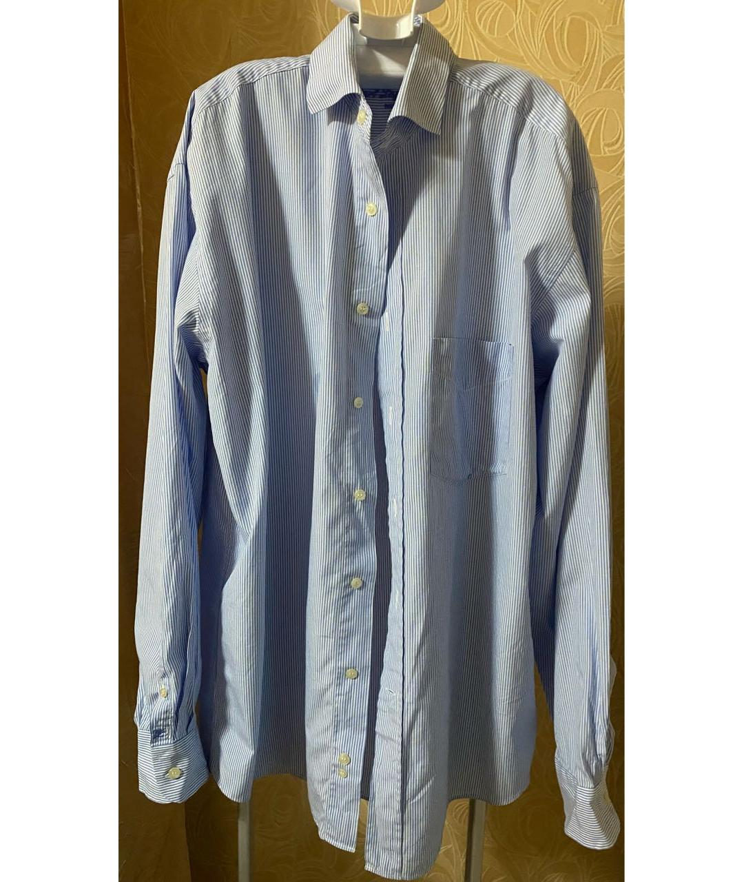 KARL LAGERFELD Голубая хлопковая классическая рубашка, фото 6