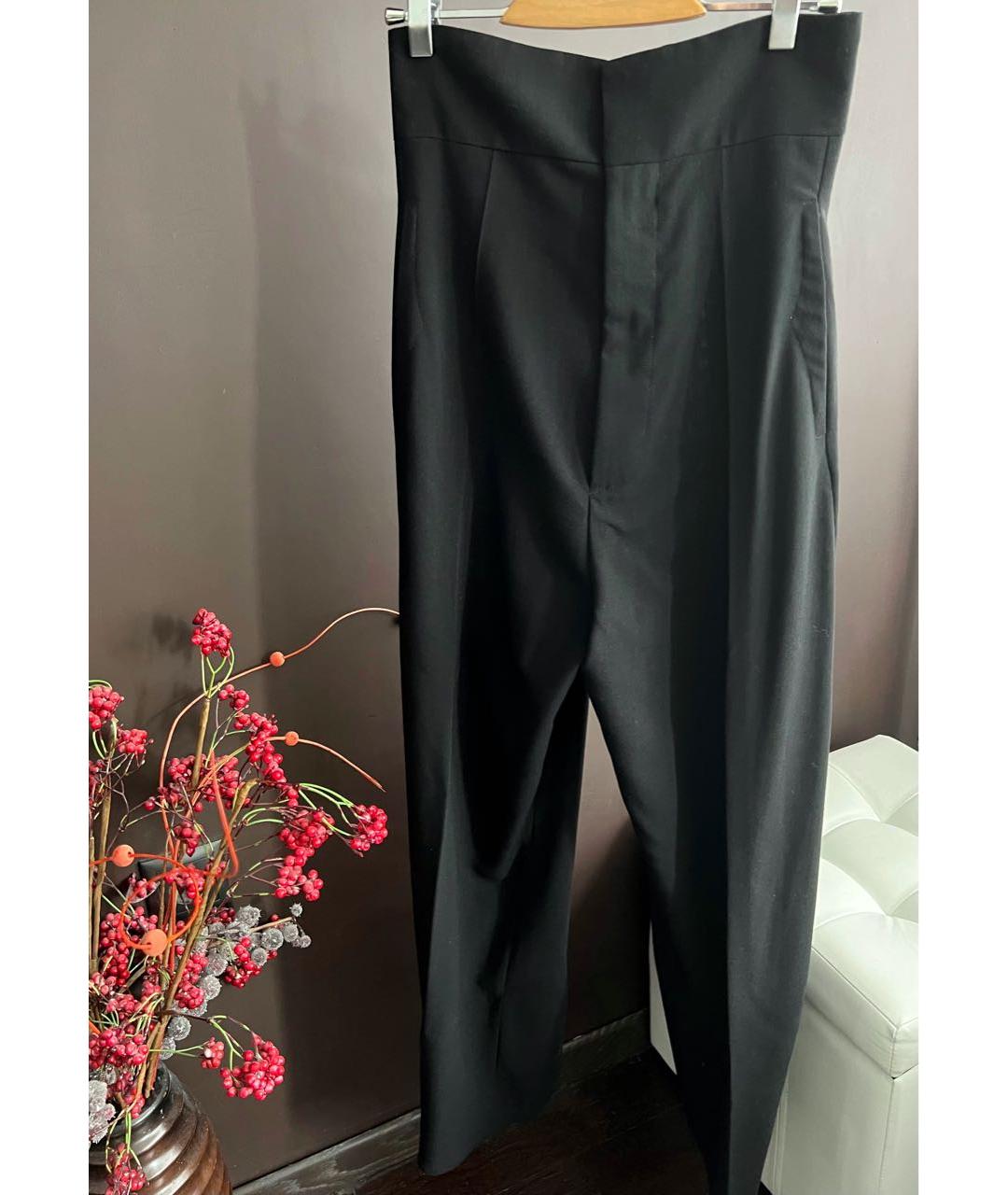 JACQUEMUS Черные шерстяные прямые брюки, фото 2