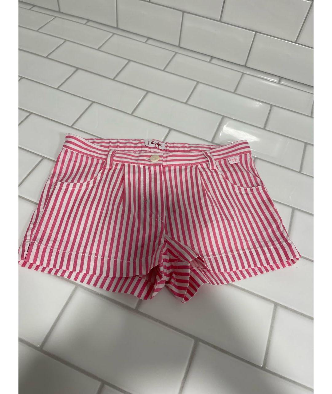 IL GUFO Розовые хлопковые брюки и шорты, фото 3