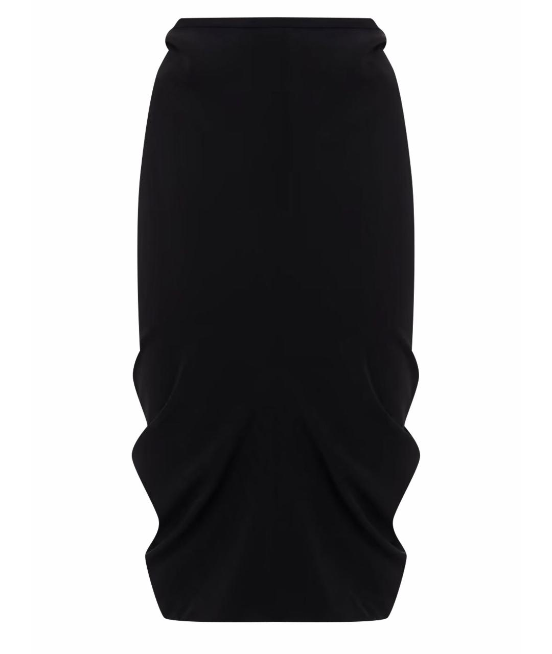 TOTEME Черная полиэстеровая юбка миди, фото 1