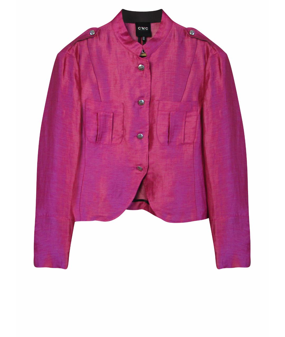 COSTUME NATIONAL Розовый льняной жакет/пиджак, фото 1