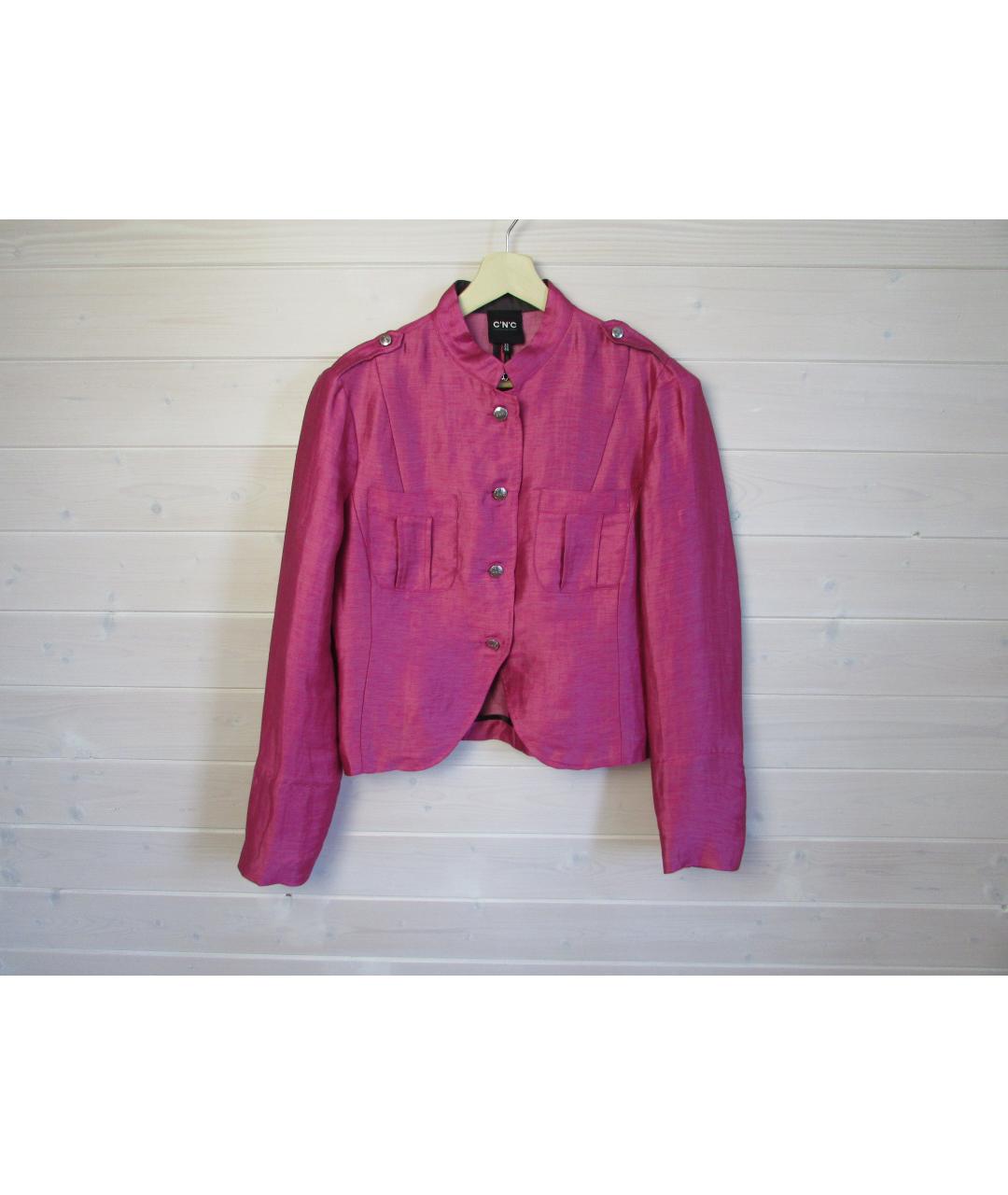 COSTUME NATIONAL Розовый льняной жакет/пиджак, фото 7