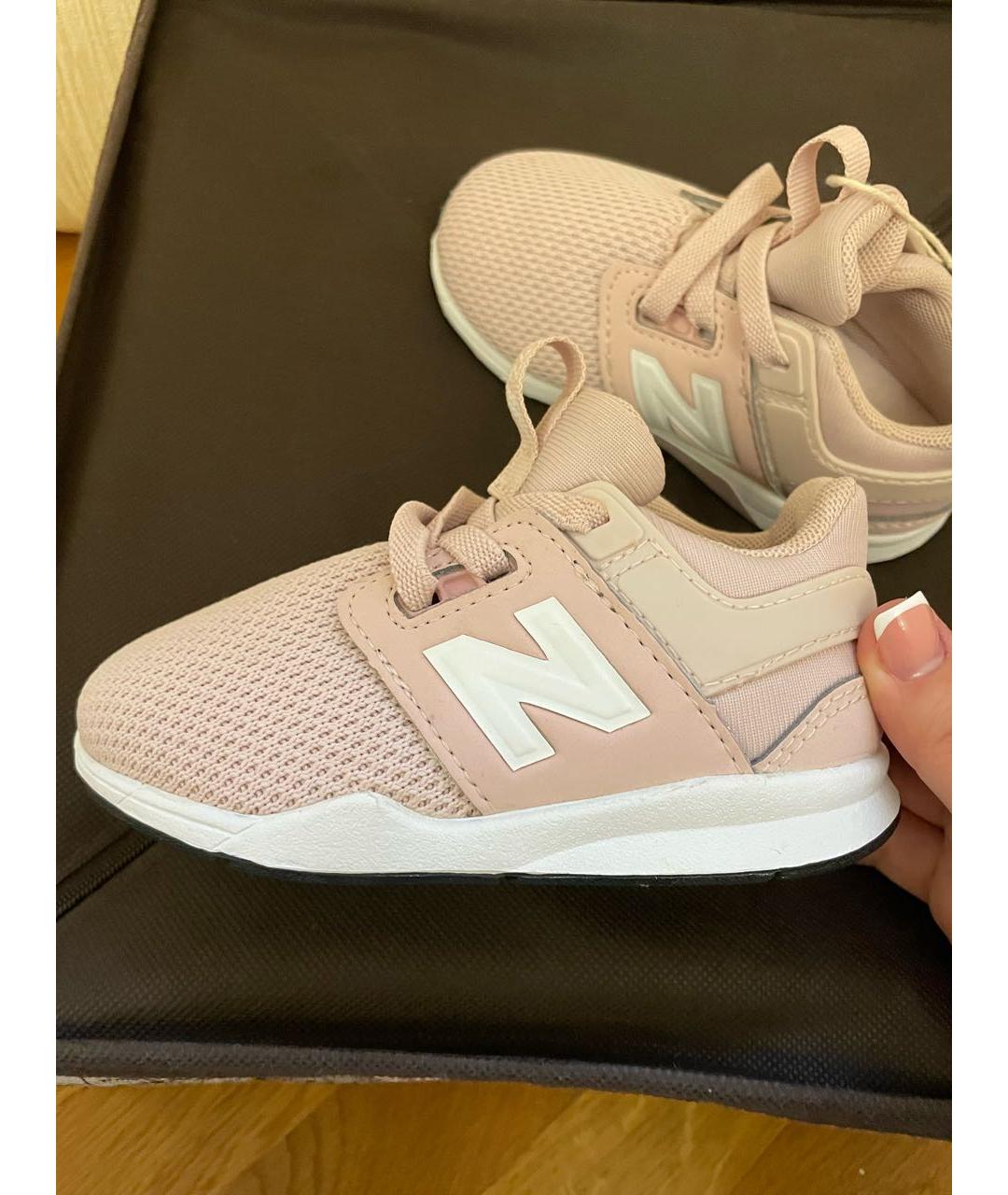 NEW BALANCE KIDS Розовые текстильные кеды, фото 1