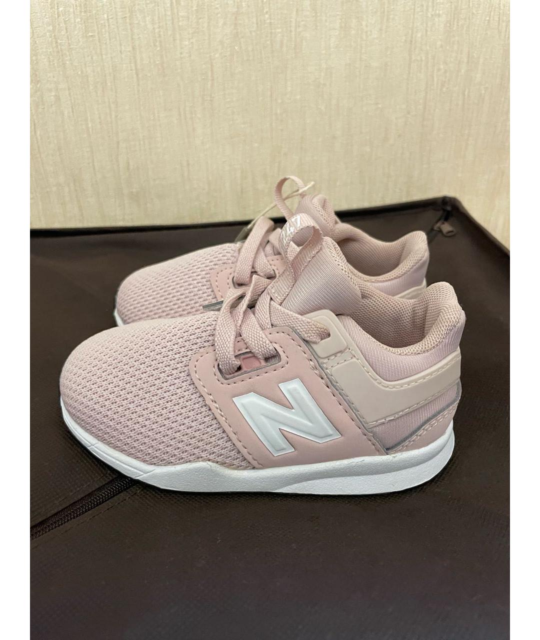 NEW BALANCE KIDS Розовые текстильные кеды, фото 3