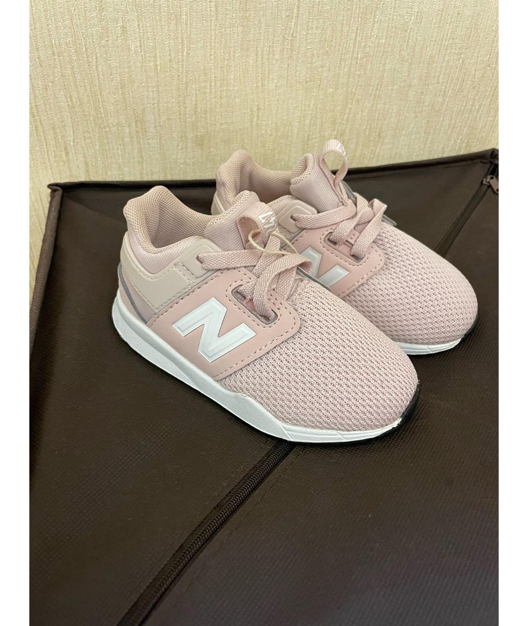 NEW BALANCE KIDS Розовые текстильные кеды, фото 2