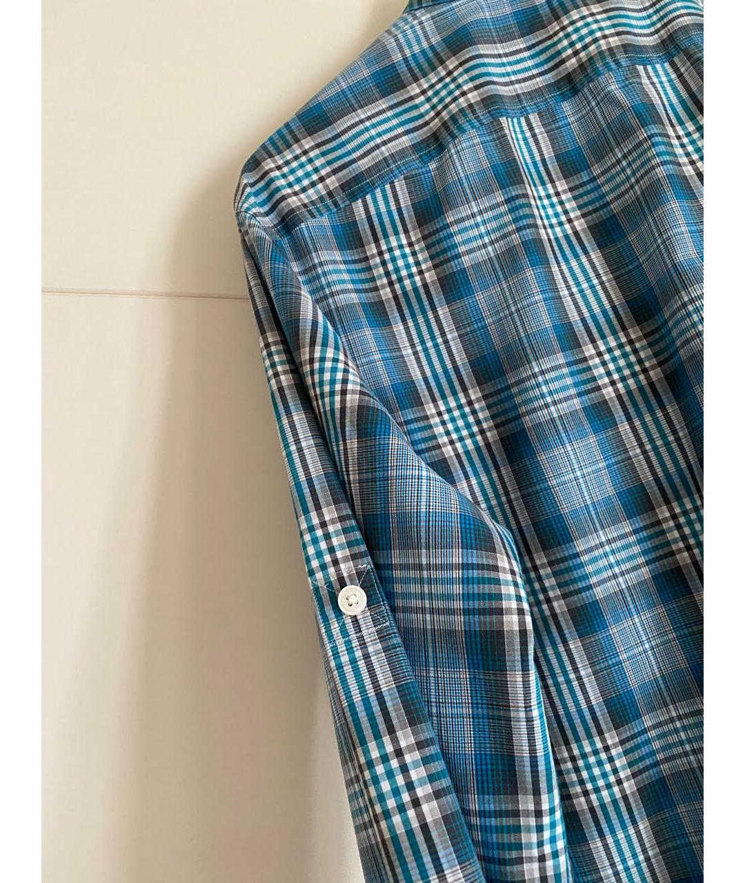 MICHAEL MICHAEL KORS Голубая хлопковая кэжуал рубашка, фото 7