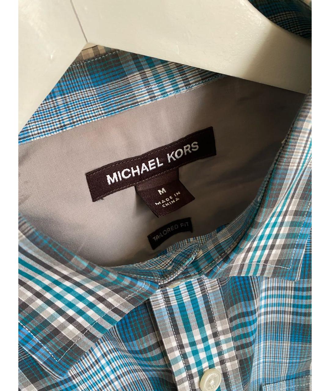 MICHAEL MICHAEL KORS Голубая хлопковая кэжуал рубашка, фото 4