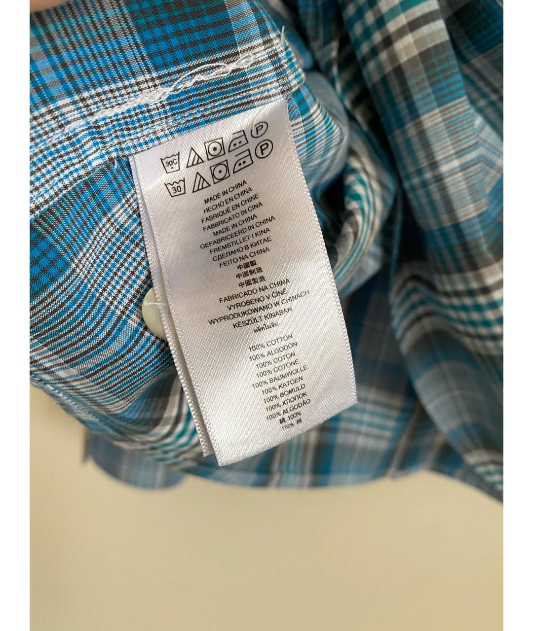 MICHAEL MICHAEL KORS Голубая хлопковая кэжуал рубашка, фото 6
