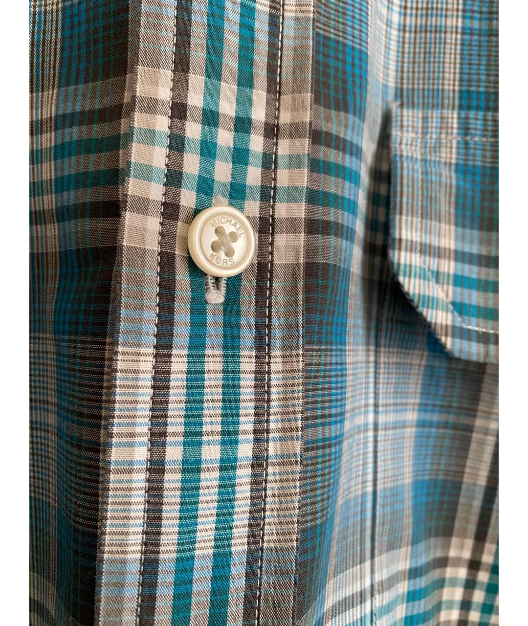 MICHAEL MICHAEL KORS Голубая хлопковая кэжуал рубашка, фото 3