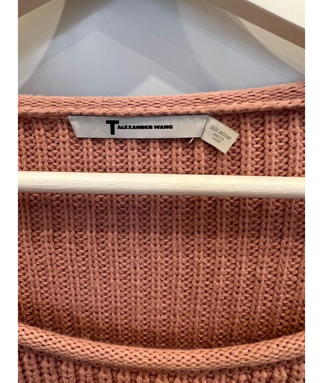 ALEXANDER WANG Розовый хлопковый джемпер / свитер, фото 3