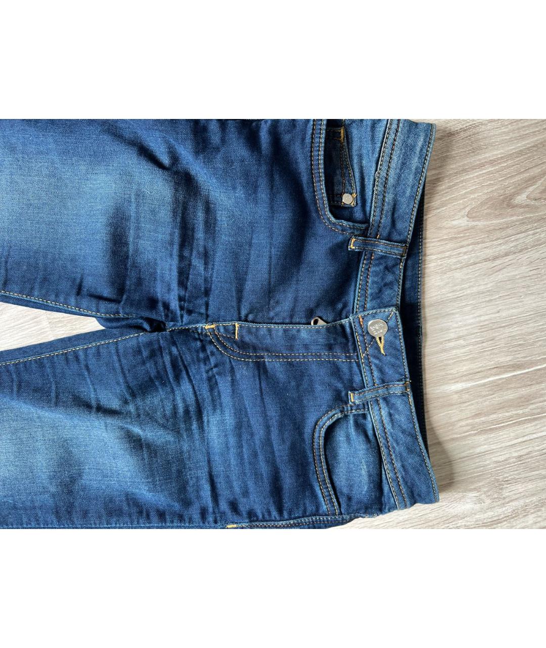 ICEBERG Синие хлопко-эластановые джинсы слим, фото 4
