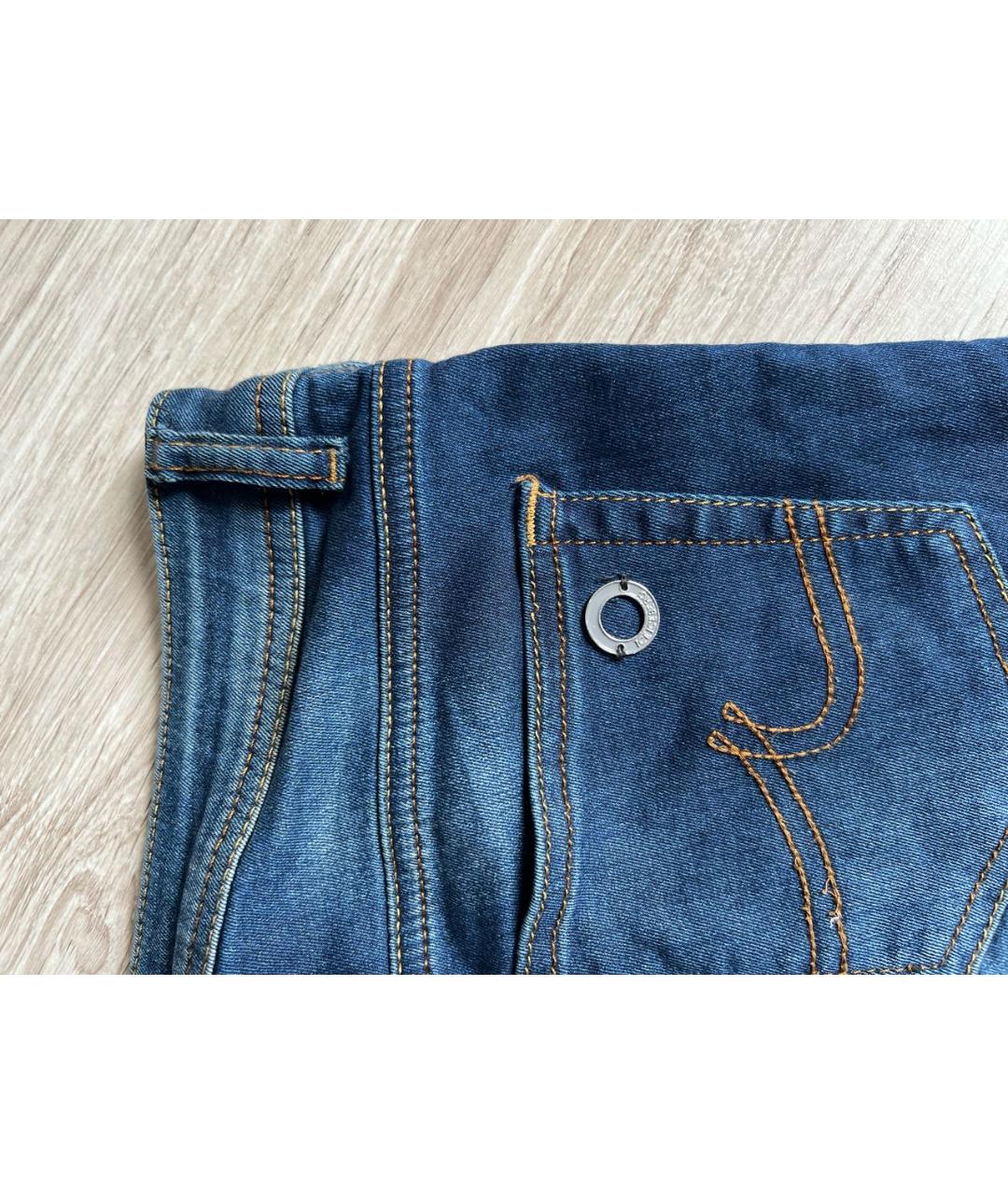 ICEBERG Синие хлопко-эластановые джинсы слим, фото 2